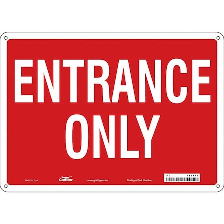 Safety Sign, 10 in Height, 14 in Width, Aluminum, Horizontal Rectangle, English, 480K66 MPN:480K66