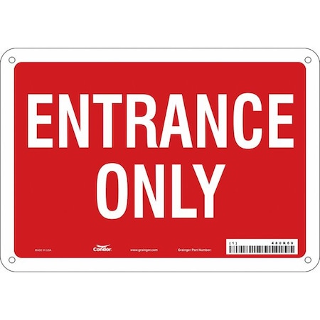 Safety Sign, 7 in Height, 10 in Width, Polyethylene, Vertical Rectangle, English, 480K69 MPN:480K69