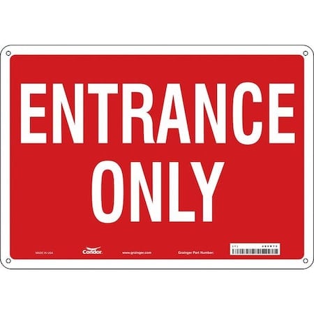 Safety Sign, 10 in Height, 14 in Width, Polyethylene, Horizontal Rectangle, English, 480K70 MPN:480K70
