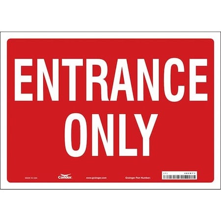 Safety Sign, 10 in Height, 14 in Width, Vinyl, Horizontal Rectangle, English, 480K73 MPN:480K73