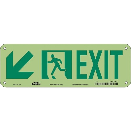 Exit Sign, Aluminum, 21