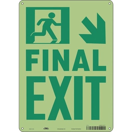 Exit Sign, Aluminum, 10