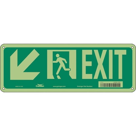 Exit Sign, Plastic, 14