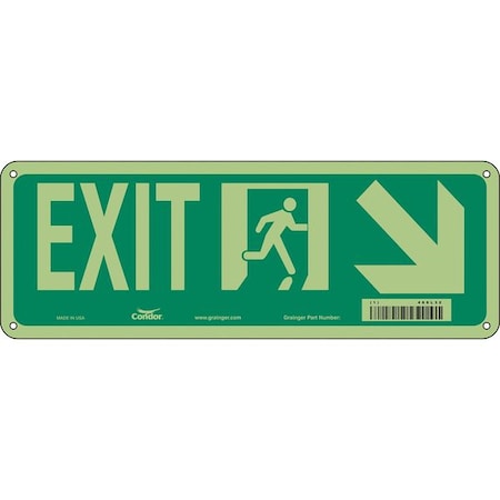 Exit Sign, Plastic, 14