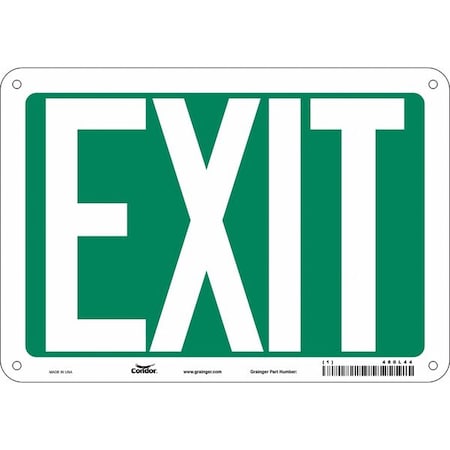 Exit Sign, Aluminum, 10