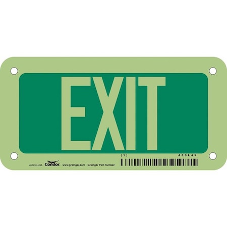Exit Sign, Plastic, 6