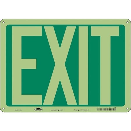 Exit Sign, Aluminum, 14
