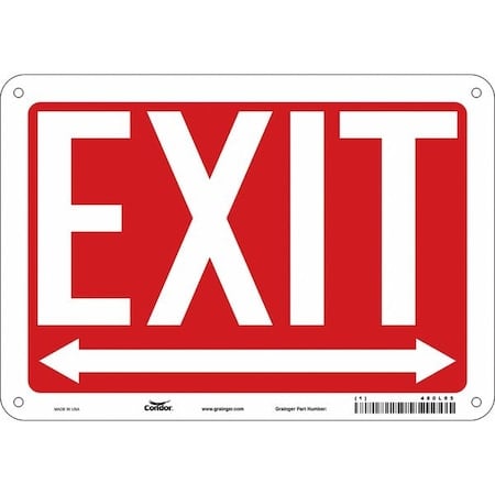 Exit Sign, Aluminum, 10