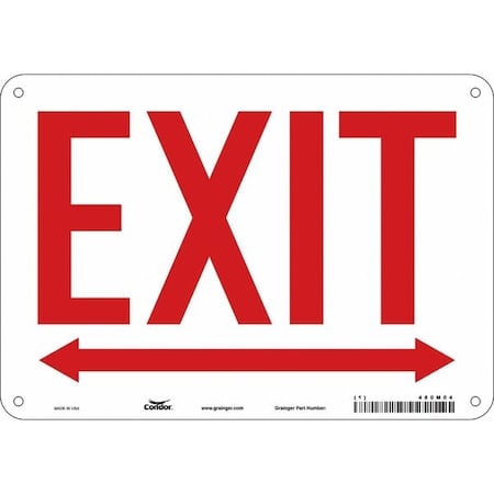 Exit Sign, Aluminum, 10