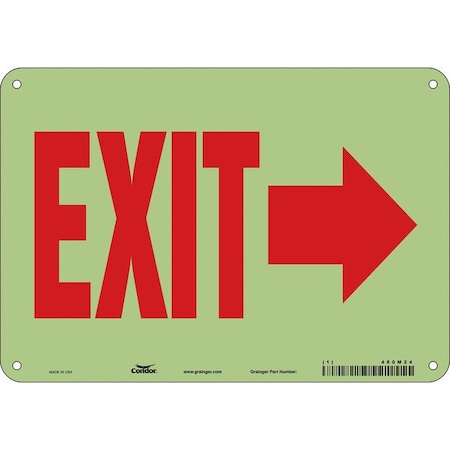 Exit Sign, Plastic, 10