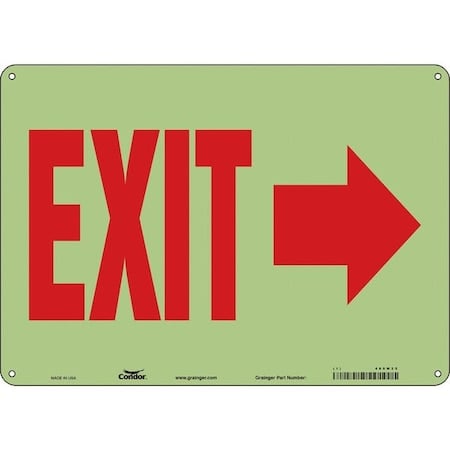 Exit Sign, Plastic, 14