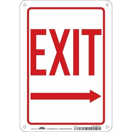 Exit Sign, Aluminum, 7