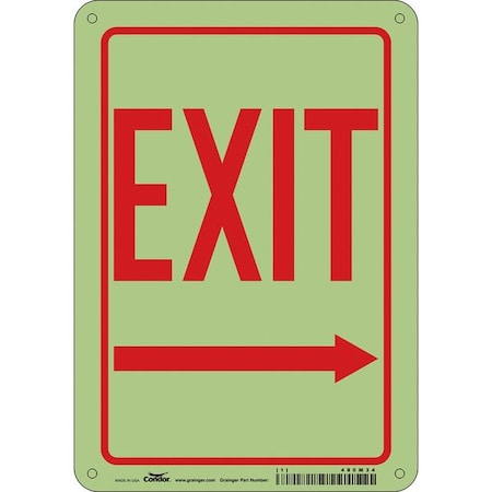 Exit Sign, Plastic, 7