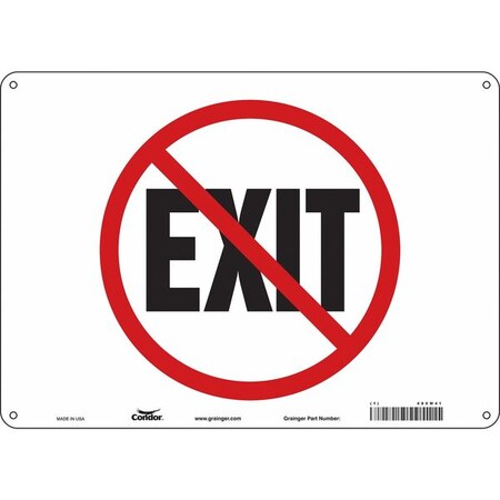 Exit Sign, Aluminum, 14
