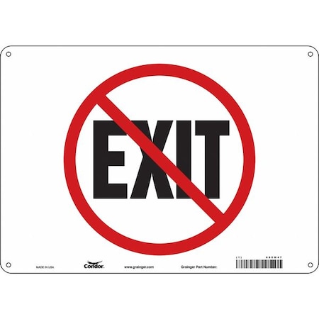 Exit Sign, Plastic, 14