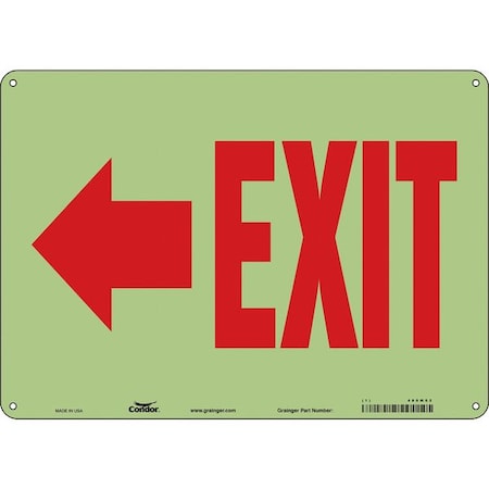 Exit Sign, Plastic, 14
