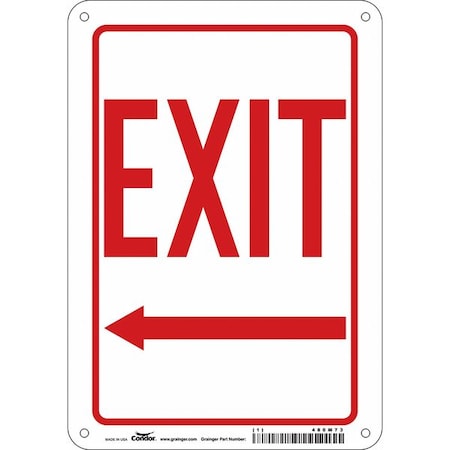 Exit Sign, Aluminum, 7