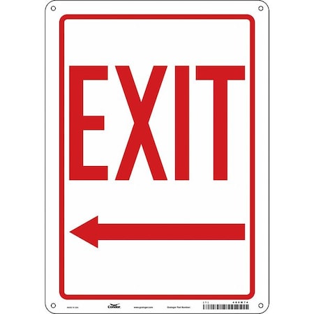 Exit Sign, Aluminum, 10