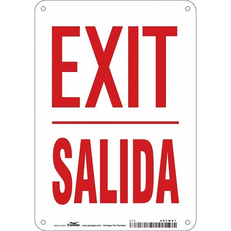 Exit Sign, Aluminum, 7