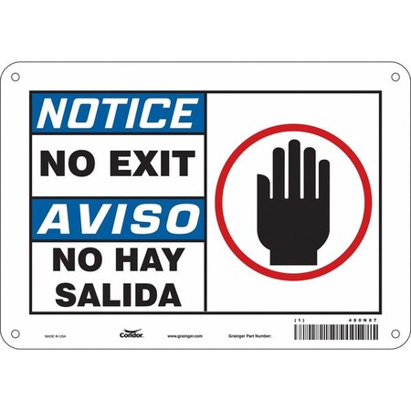 Exit Sign, Aluminum, 10