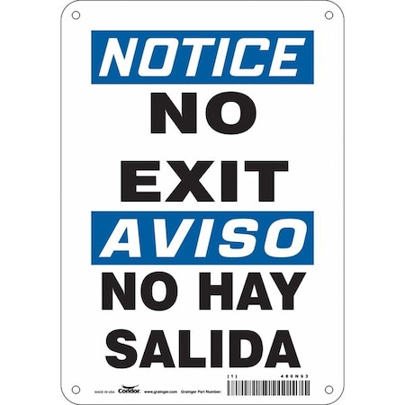 Exit Sign, Aluminum, 7