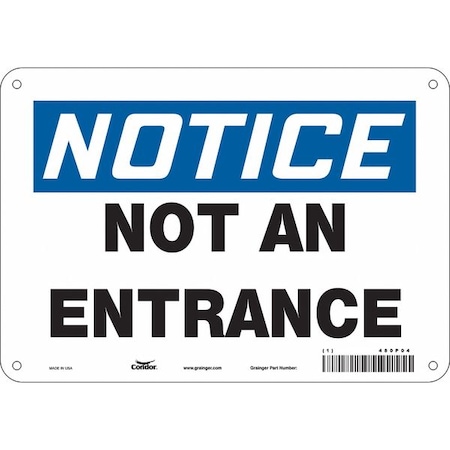 Safety Sign, 7 in Height, 10 in Width, Polyethylene, Vertical Rectangle, English, 480P04 MPN:480P04