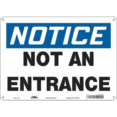 Safety Sign, 10 in Height, 14 in Width, Polyethylene, Horizontal Rectangle, English, 480P05 MPN:480P05