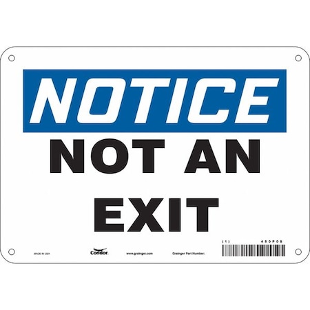 Exit Sign, Aluminum, 10