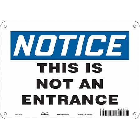 Safety Sign, 7 in Height, 10 in Width, Aluminum, Vertical Rectangle, English, 480P14 MPN:480P14
