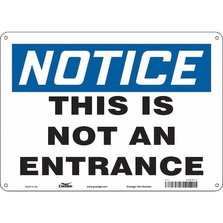Safety Sign, 10 in Height, 14 in Width, Polyethylene, Horizontal Rectangle, English, 480P17 MPN:480P17