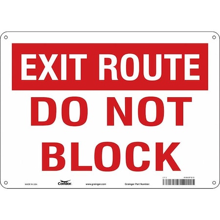 DO NOT BLOCK, 14 in W x 10 in H, Horizontal Rectangle, Polyethylene, 480P23 MPN:480P23