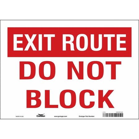 DO NOT BLOCK, 14 in W x 10 in H, Horizontal Rectangle, Vinyl, 480P25 MPN:480P25
