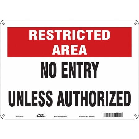 Safety Sign, 10 in Height, 14 in Width, Aluminum, Horizontal Rectangle, English, 480P33 MPN:480P33