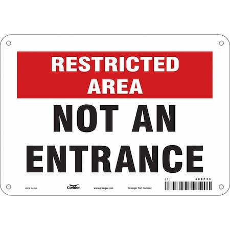 Safety Sign, 7 in Height, 10 in Width, Aluminum, Vertical Rectangle, English, 480P38 MPN:480P38