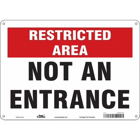 Safety Sign, 10 in Height, 14 in Width, Aluminum, Horizontal Rectangle, English, 480P39 MPN:480P39
