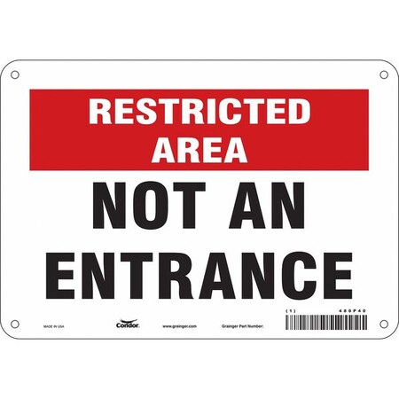 Safety Sign, 7 in Height, 10 in Width, Polyethylene, Vertical Rectangle, English, 480P40 MPN:480P40