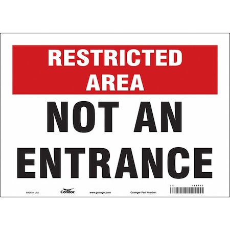 Safety Sign, 10 in Height, 14 in Width, Vinyl, Horizontal Rectangle, English, 480P43 MPN:480P43