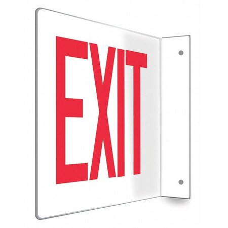 Exit Sign, Plastic, 12