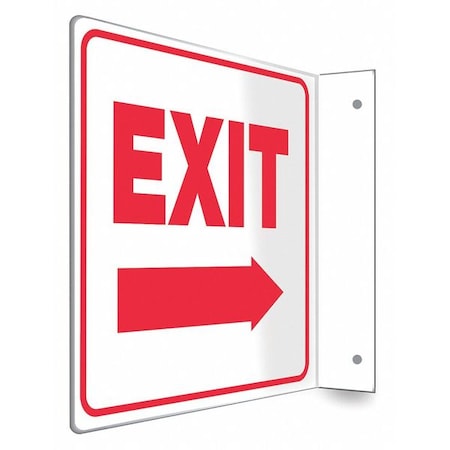 Exit Sign, Plastic, 8