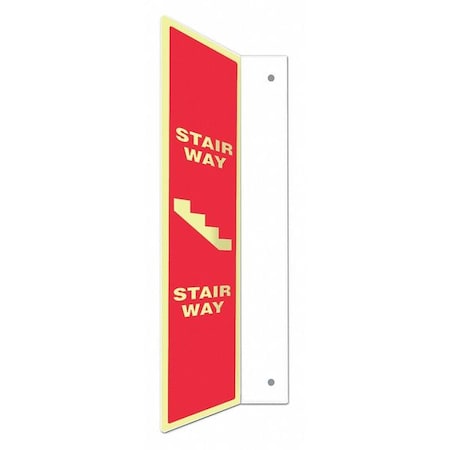 STAIR WAY, 4 in W x 24 in H, L-Shape Projection, PETG, 480W85 MPN:480W85