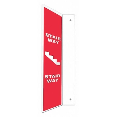STAIR WAY, 4 in W x 24 in H, L-Shape Projection, PETG, 480W86 MPN:480W86