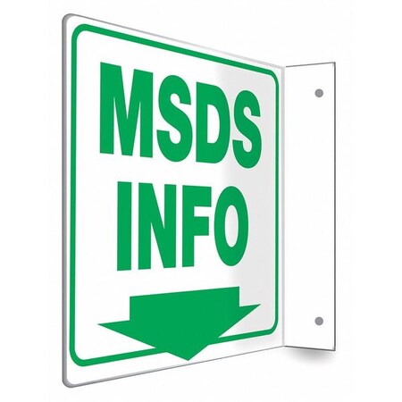 Safety Sign, 8 inx8 in, PETG MPN:480W92
