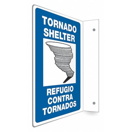 TORNADO SHELTER/REFUGIO CONTRA TORNADOS, 9 in W x 12 in H, L-Shape Projection, PETG, 480X08 MPN:480X08