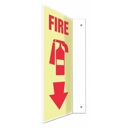 Safety Sign, 12 in Height, 4 in Width, PETG, L-Shape Projection, English MPN:480X45