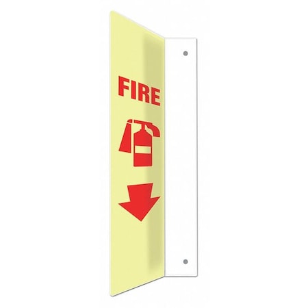 Safety Sign, 18 in Height, 4 in Width, PETG, L-Shape Projection, English MPN:480X46