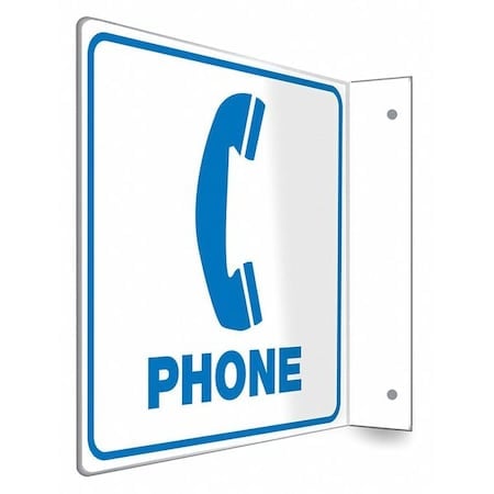 PHONE, 8 in W x 8 in H, L-Shape Projection, PETG, 480X92 MPN:480X92