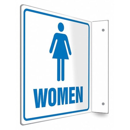 WOMEN, 8 in W x 8 in H, L-Shape Projection, PETG, 480X94 MPN:480X94