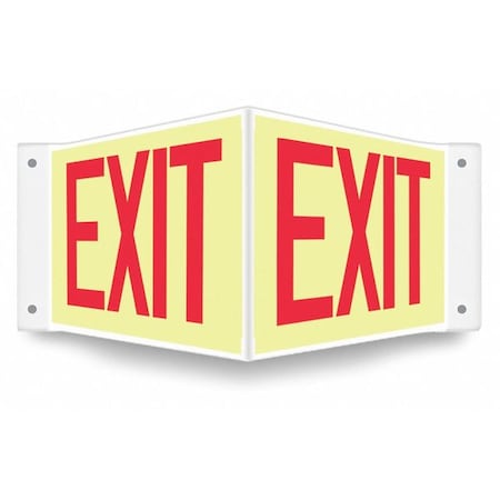 Exit Sign, Plastic, 18