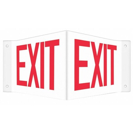 Exit Sign, Plastic, 18