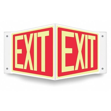 Exit Sign, Plastic, 18
